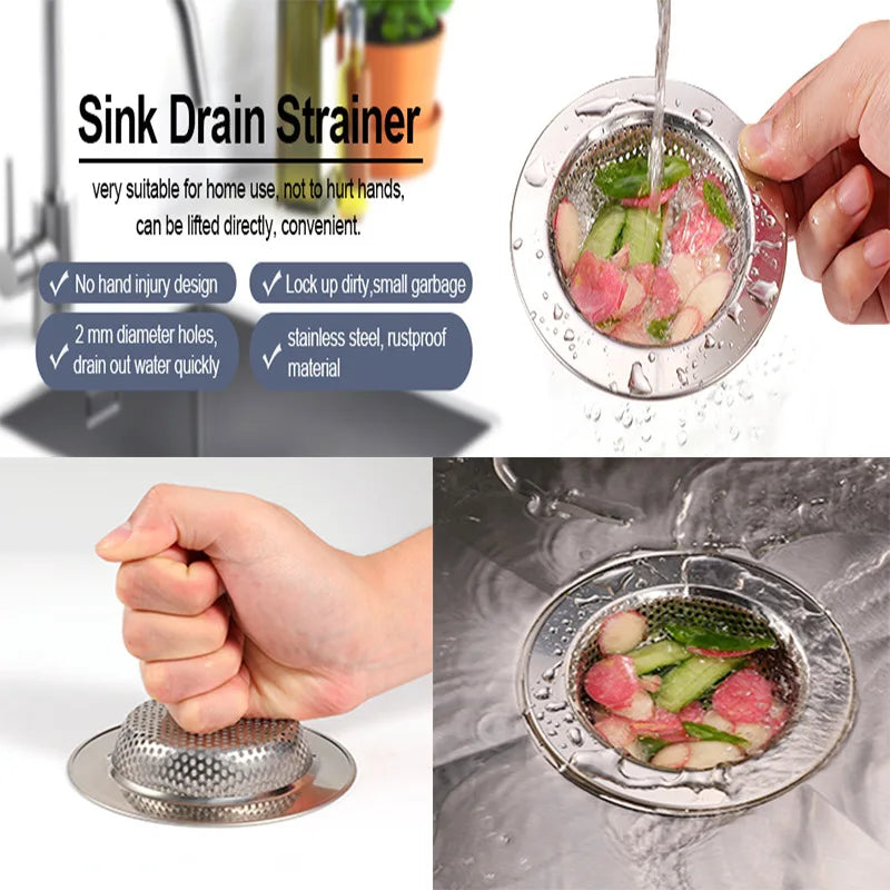 Stainless Steel Sink Strainer & Shower Drain Hair Catcher Sink Drain Strainer Richie's