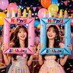 2pcs Birthday Photo Frame Balloons – Selfie Booth Party Props Party Balloon Props Richie's