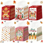 Christmas Paper Treat Bags with Handles – 6/12/24 Pack Christmas Gift Bags Richie's 12pcs