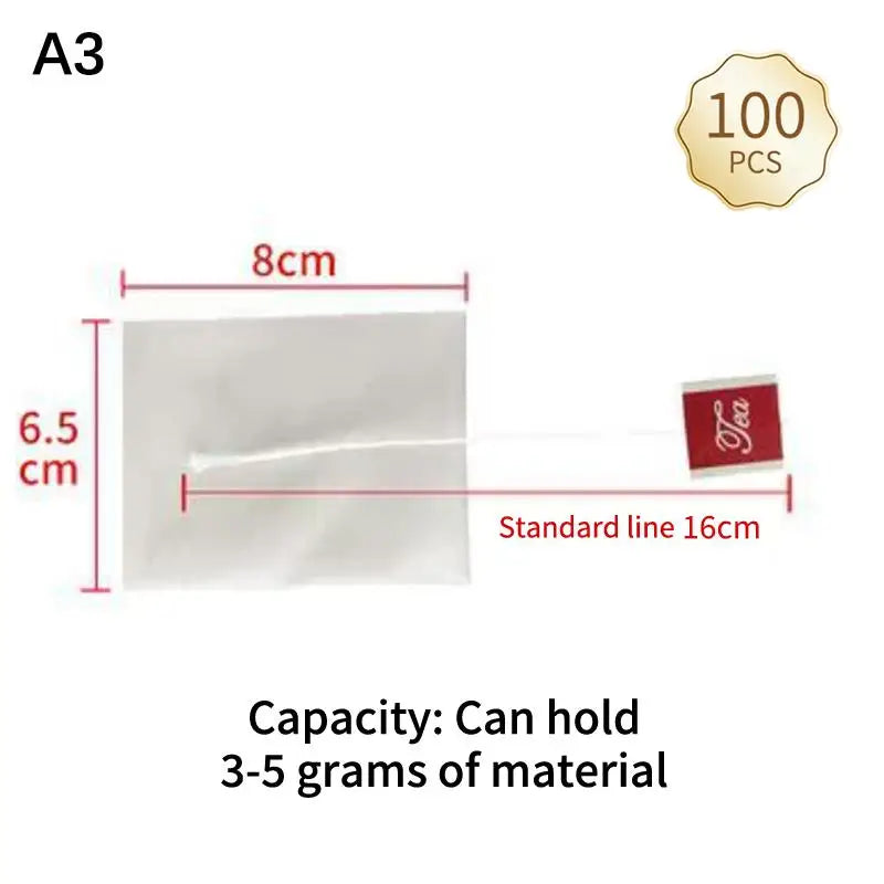 100pcs Disposable Nylon Triangle Tea Bags – Loose Leaf Pouches Tea Filter Bags Richie's A3