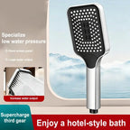 3-Mode High Pressure Shower Head – Water Saving | Richie's Handheld Shower Head Richie's Silver
