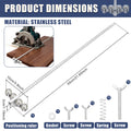 Circular Saw Guide Rail – Stainless Steel Adjustable Cutting Guide Saw Cutting Guide Richie's Newly Upgraded model