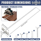 Circular Saw Guide Rail – Stainless Steel Adjustable Cutting Guide Saw Cutting Guide Richie's Newly Upgraded model