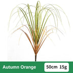 Realistic Artificial Cattail Grass Stem 50cm | Faux Plant Decor Artificial Plant Stem Richie's Autumn Orange