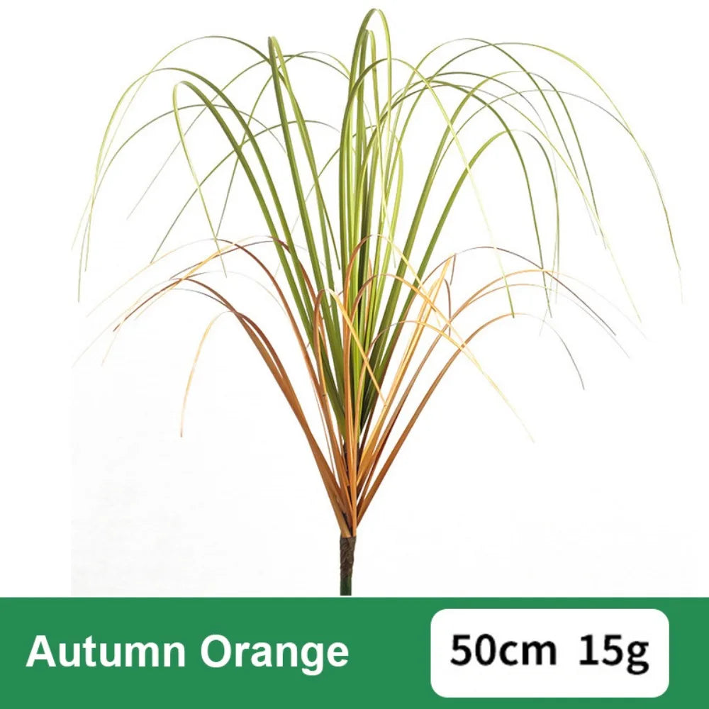 Realistic Artificial Cattail Grass Stem 50cm | Faux Plant Decor Artificial Plant Stem Richie's Autumn Orange