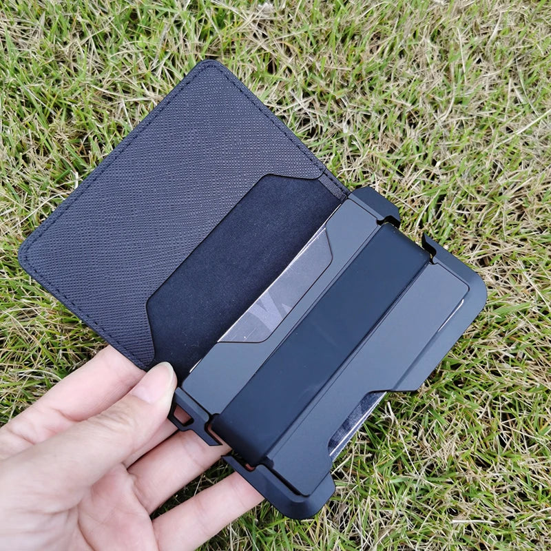 Zeeker Slim RFID Bifold Wallet for Men – Aluminum Money Clip Men's Bifold Wallet Richie's black