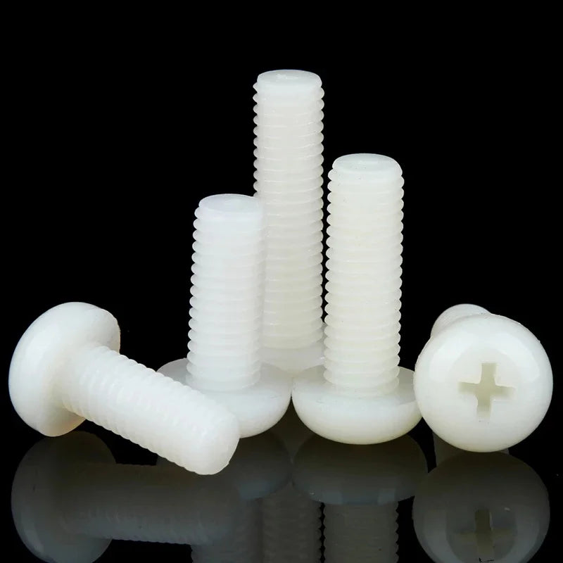 Nylon Phillips Pan Head Screws M2–M8 White & Black | 4–60mm Nylon Machine Screws Richie's