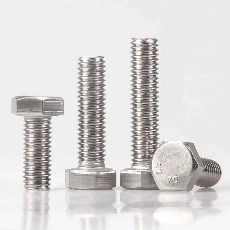 10pcs 304 Stainless Steel Hex Head Cap Screws UNC UNF Machine Screws Hex Head Cap Screws Richie's