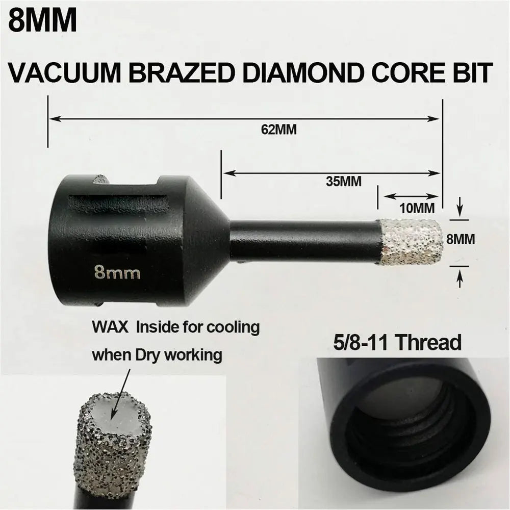 M14 Diamond Core Drill Bit Set 6–16mm – Tile Granite Marble Diamond Core Drill Bit Richie's