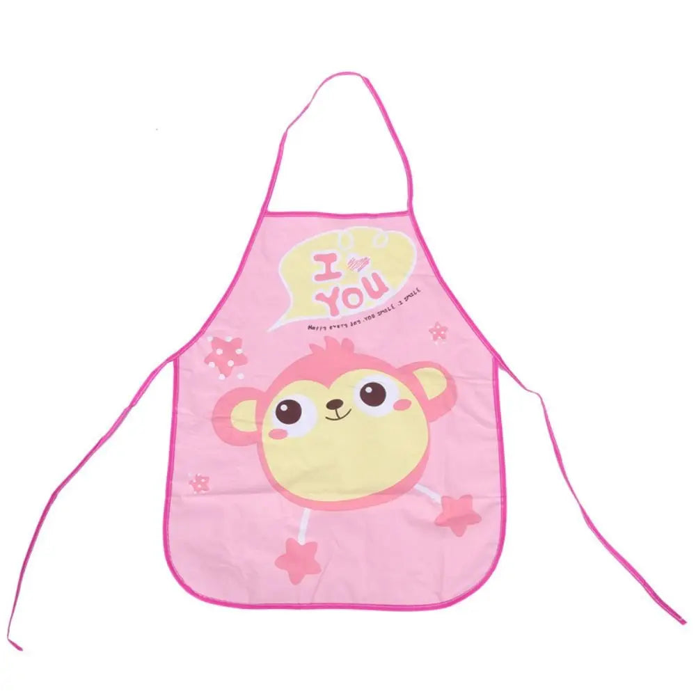 Waterproof Cartoon Apron – Unisex Kitchen & Painting Smock Kitchen Apron Richie's Pink-Apron