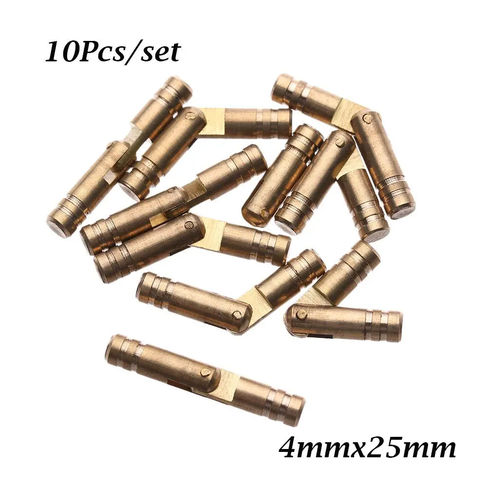 Miniature Concealed Barrel Hinges 10-Pack – Zinc Alloy Gold Barrel Hinge Richie's 4mmx25mm