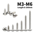 304 SS Truss Head Self-Tapping Screws M3–M6 | 6–100mm Self-Tapping Screws Richie's M3 - (20PCS) 6mm