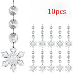 10pcs Acrylic Crystal Snowflake Ornaments – Holiday & Wedding Décor Christmas Ornaments Richie's