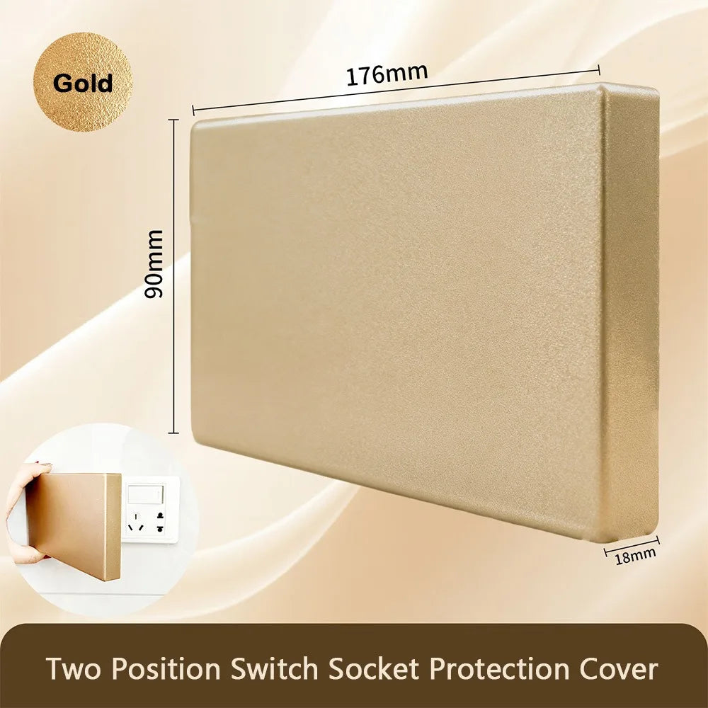 ABS Switch Socket Cover 176×90mm Decorative Panel Plate Switch Socket Cover Richie's Gold