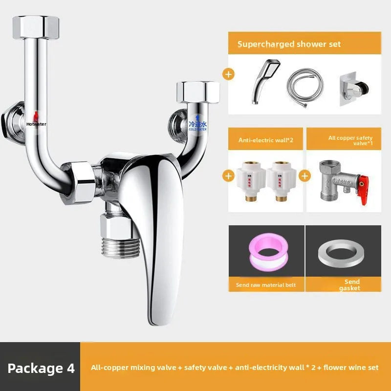 Thermostatic Mixing Valve – Brass Shower Faucet Accessory Kit Thermostatic Mixing Valve Richie's Brass Valve5