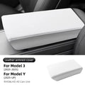 Tesla Model 3 & Y Armrest Cover – Soft Leather Console Pad Car Armrest Cover Richie's White