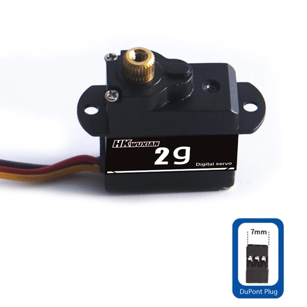 2g Digital RC Servo Waterproof Metal Gears for Mini Airplane RC Servo Richie's DuPont Plug No plug