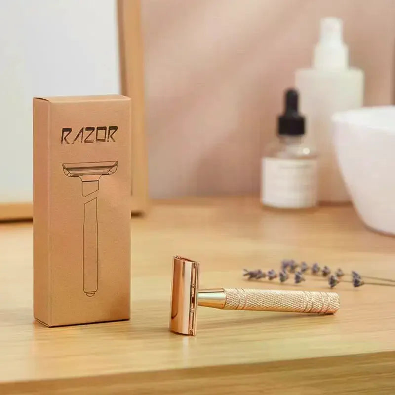 Double Edge Safety Razor – Eco-Friendly, Rose Gold, Men & Women Safety Razor Richie's