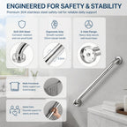 304 Stainless Steel Bathroom Grab Bar – 330 LBS Wall Mount Bathroom Grab Bar Richie's