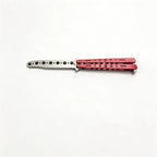 Stainless Steel Butterfly Trainer Knife – Balisong Flip Practice Butterfly Knife Trainer Richie's Red