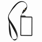 35PT Graded Card Case Lanyard Aluminum Frame UV Double-Glass Graded Card Case Richie's Black