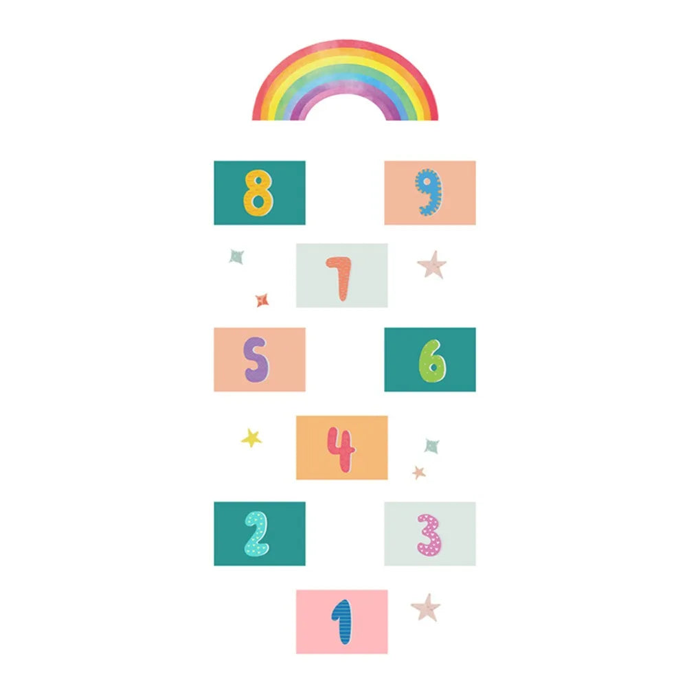 Multicolor Hopscotch Game Floor Stickers – Self-Adhesive PVC Kids Floor Sticker Game Richie's ZSZ1408