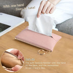 Zippered Pocket Tissue Holder PU Mini Pouch – Wallet Organizer Tissue Holder Pouch Richie's