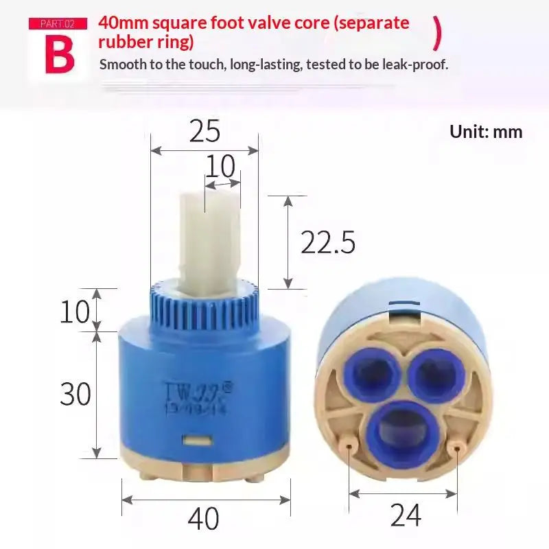 Thermostatic Ceramic Disc Cartridge 35/40mm Faucet Mixer Valve Faucet Cartridge Richie's B 40mm