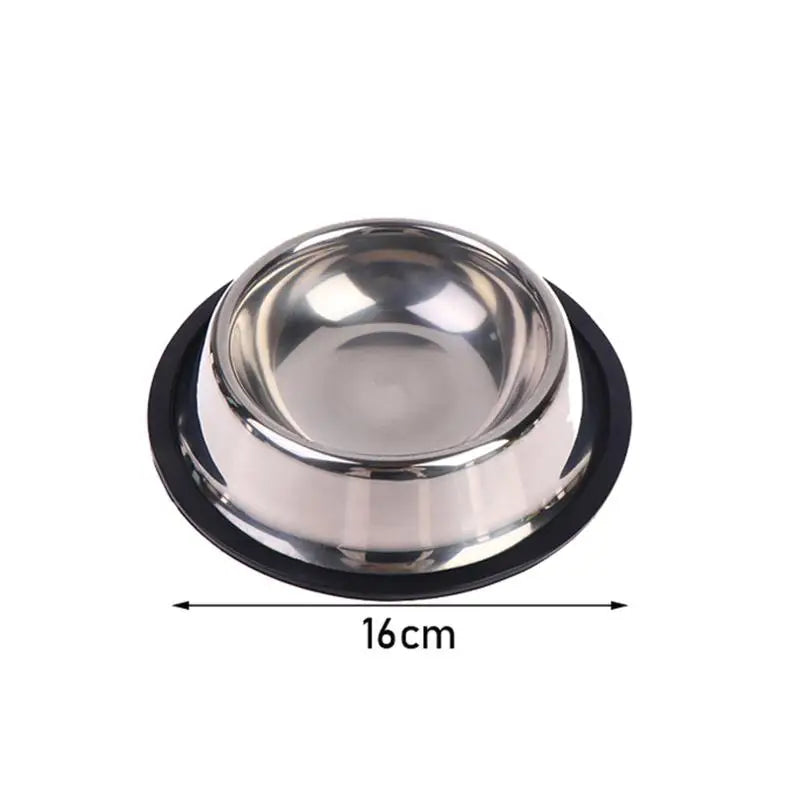 Stainless Steel Non-Slip Pet Bowl for Dogs & Cats | Richie's Pet Feeding Bowl Richie's 16CM