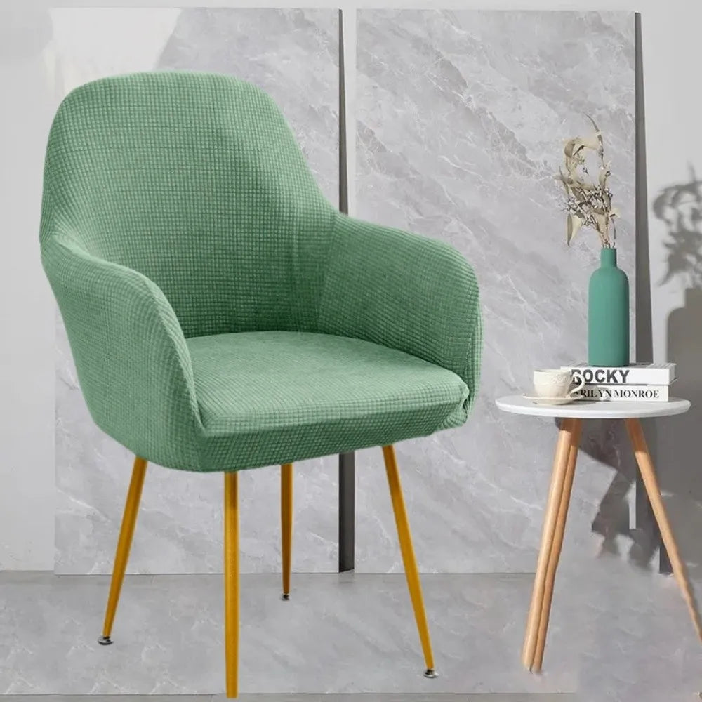 Elastic High Arm Chair Cover Polar Fleece Armchair Slipcover Armchair Slipcover Richie's Green
