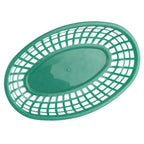 Reusable Oval Plastic Food Serving Basket – Snack & Hot Dog Tray Food Serving Basket Richie's Green