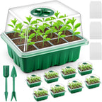 12-Cell Plastic Seedling Trays – 4/5/6 Pack Germination Grow Box Seedling Nursery Tray Richie's Green 6PCS