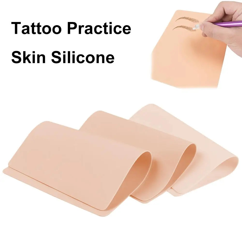 Silicone Tattoo Practice Skin Double-Sided Fake Skin 14×19cm Tattoo Practice Skin Richie's