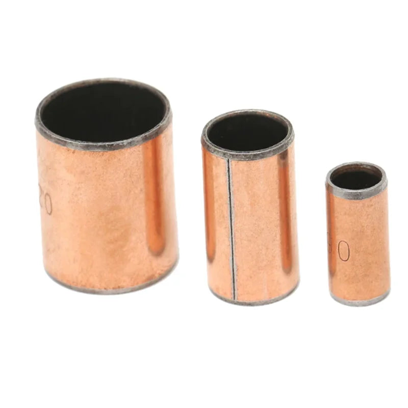 2-Pack PTFE Composite Copper Bushing Self-Lubricating Oil-Free Bearing Plain Bearing Bushing Richie's