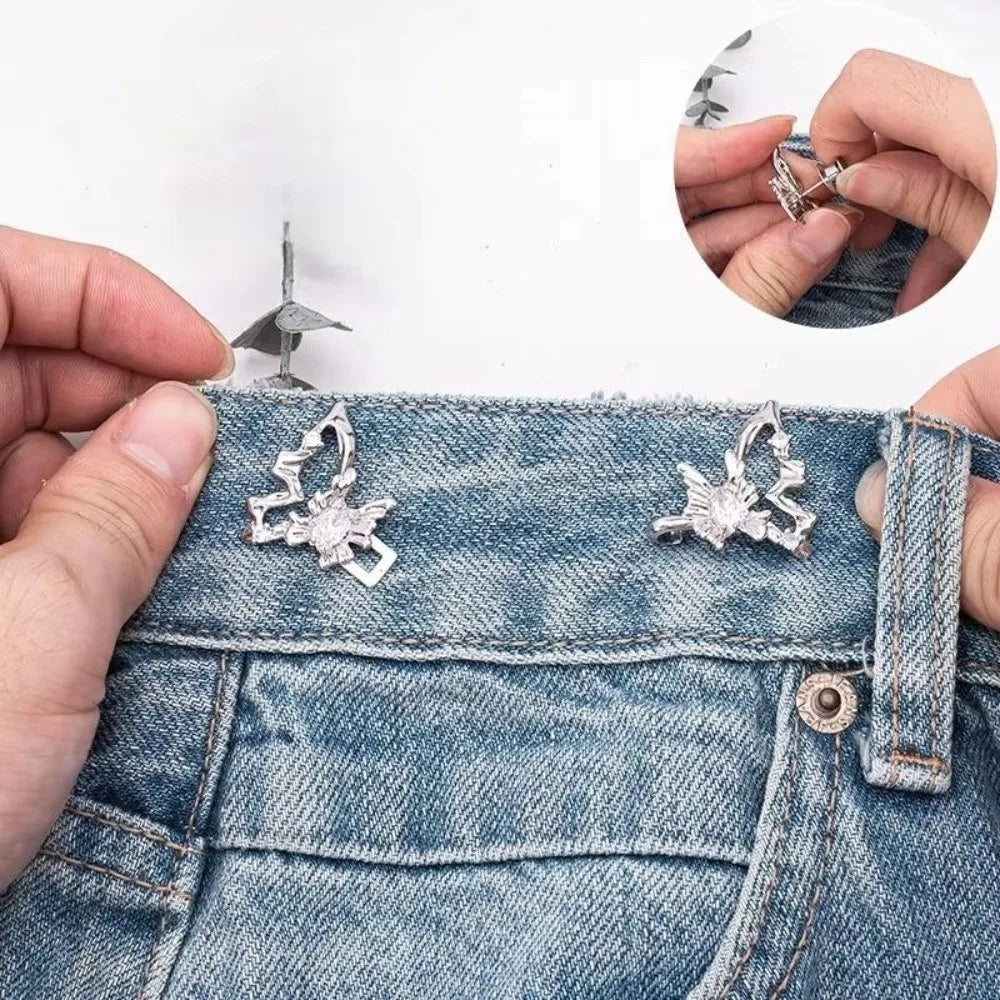 Star & Butterfly Jeans Waist Adjuster Pins – Metal Buttons Waist Adjuster Pins Richie's