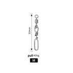 10Pcs Stainless Steel Fishing Quick Snap Speed Swivel & Guide Rings Fishing Swivel Snap Richie's M 33MM