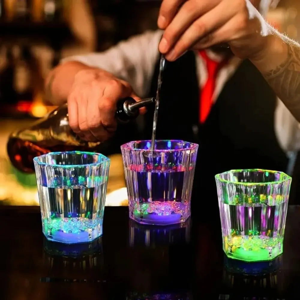 LED Glow Shot Cups – 12pc Light-Up Party Glasses | Colorful LED Party Shot Cups Richie's
