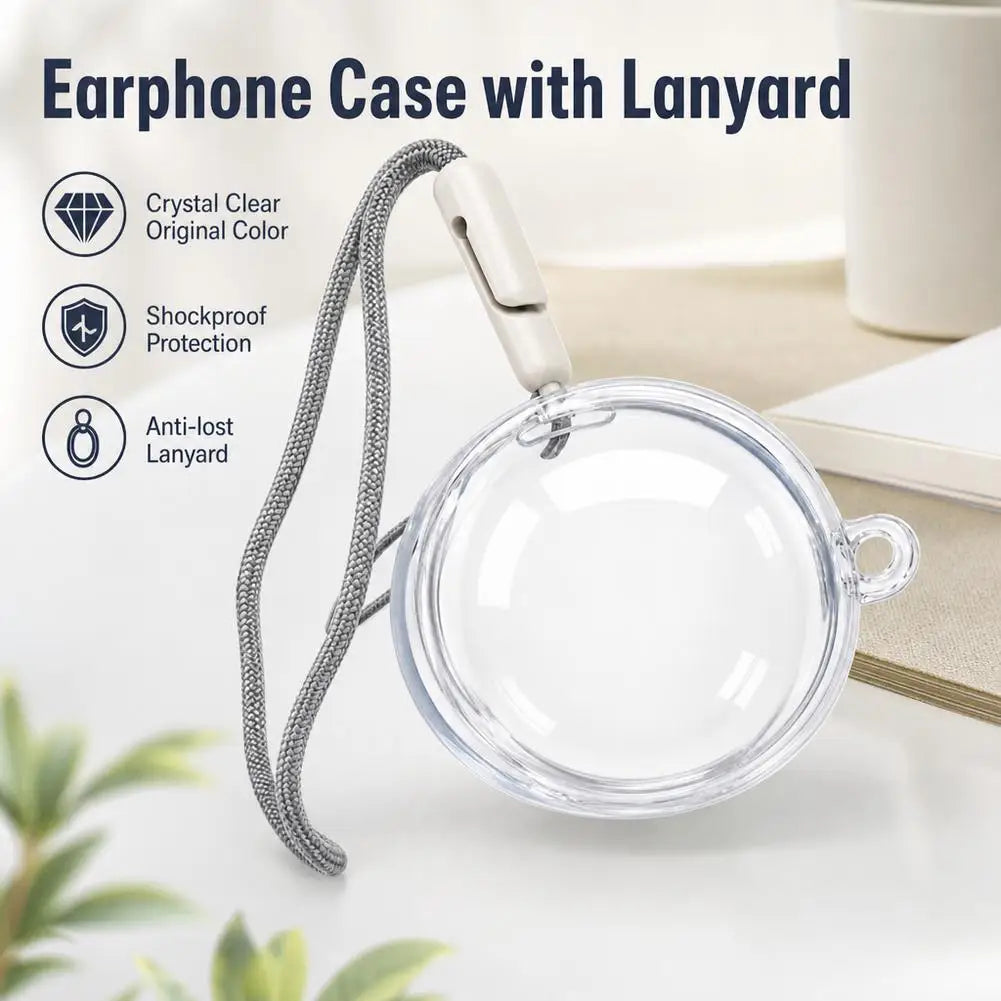 Huawei FreeClip 2 S Clear TPU Case Cover with Lanyard Earphone Case Cover Richie's
