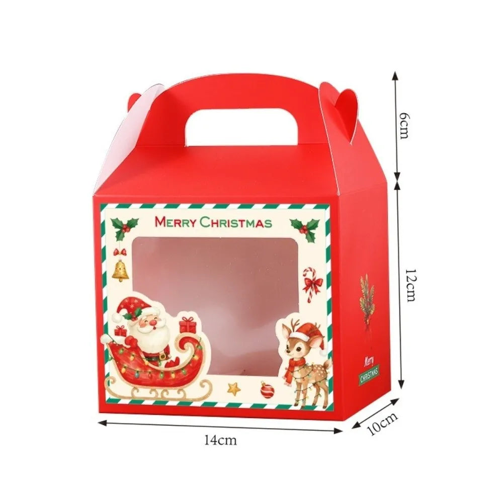 5-Pack Christmas Gift Boxes Clear Window & Handle | Foldable Christmas Gift Box Richie's
