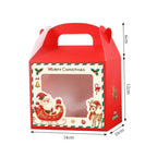 5-Pack Christmas Gift Boxes Clear Window & Handle | Foldable Christmas Gift Box Richie's