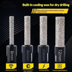 Diamond Dry Core Drill Bit Set – 4 Sizes Tile Glass Granite Diamond Core Drill Bits Richie's