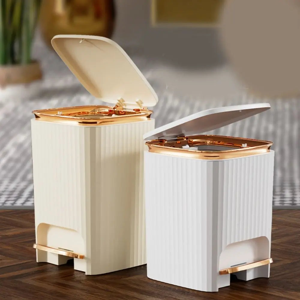 Large Lidded Trash Can 9L/12L – Leak-Proof PP Wastebasket Lidded Trash Can Richie's