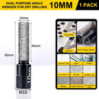 Diamond Dry Core Drill Bit Set – 4 Sizes for Tile & Granite Diamond Core Drill Bits Richie's Black 10mm