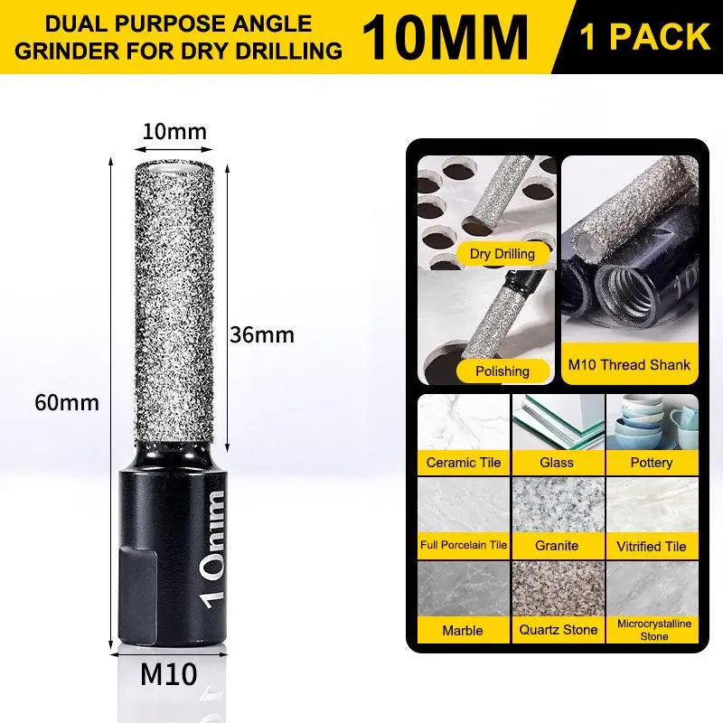 Diamond Dry Core Drill Bit Set – 4 Sizes Tile Glass Granite Diamond Core Drill Bits Richie's Black 10mm