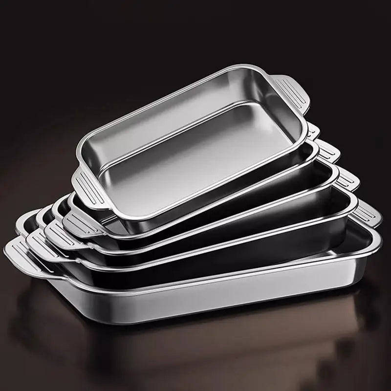Stainless Steel Baking Pan with Lid – Roasting & Serving Dish Baking Pan Richie's