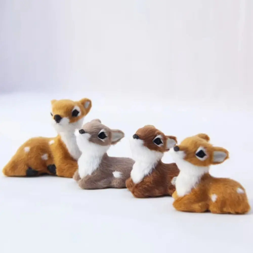 Miniature Artificial Fur Deer Figurine – Fairy Garden Decor Decorative Figurine Richie's