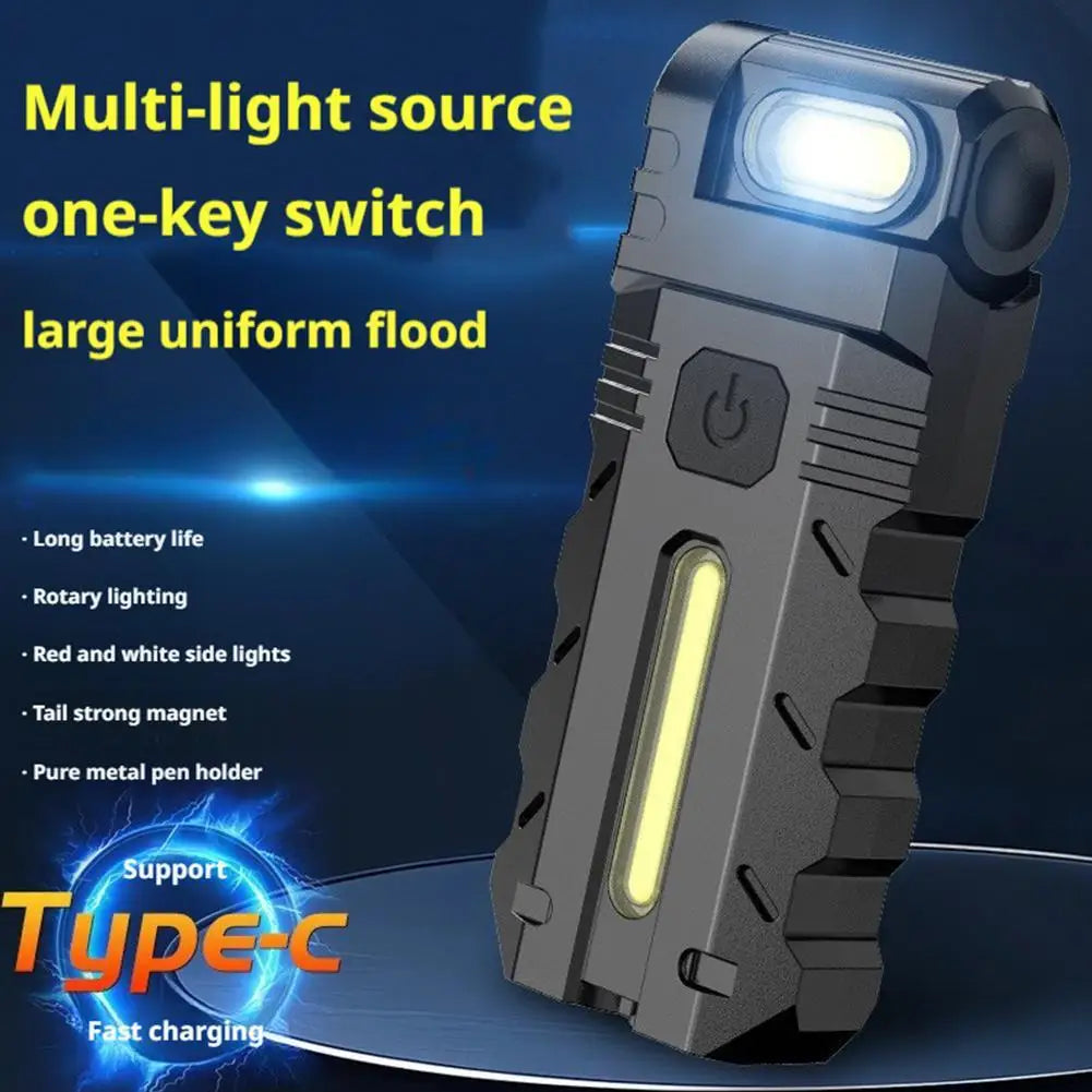 COB LED Magnetic Work Light – 180° Adjustable USB-C Flashlight LED Work Flashlight Richie's