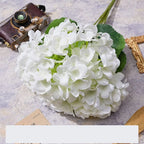 5-Head Artificial Hydrangea Silk Fake Flowers for Wedding & Decor Artificial Flowers Richie's White