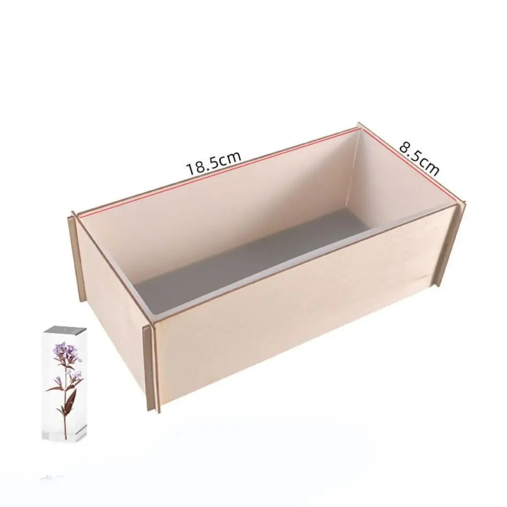 3D Rectangle Silicone Resin Mold with Wooden Support – DIY Cube Silicone Resin Mold Richie's
