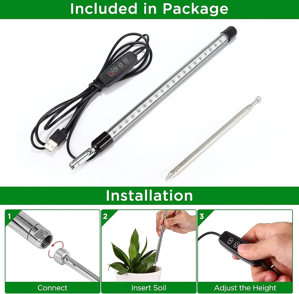 USB Full Spectrum Telescopic Grow Light for Indoor Plants Indoor Grow Light Richie's